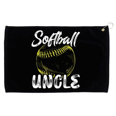 Softball Uncle For Men Family Matching Players Fathers Day Grommeted Golf Towel