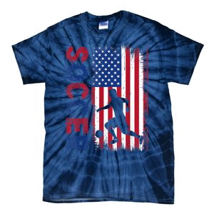 Soccer Usa Flag For Soccer Lover Man Woman Tie-Dye T-Shirt