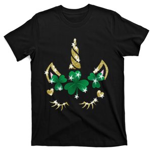 Sarcastic Unicorn Face Print Cute Saint Patrick's Days T-Shirt