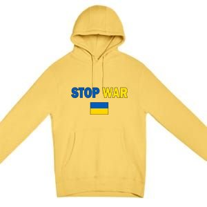 Support Ukraine Flag Stop War Premium Pullover Hoodie