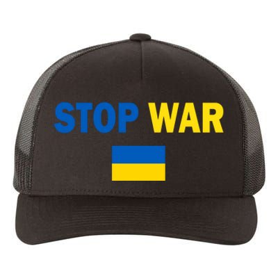 Support Ukraine Flag Stop War Yupoong Adult 5-Panel Trucker Hat