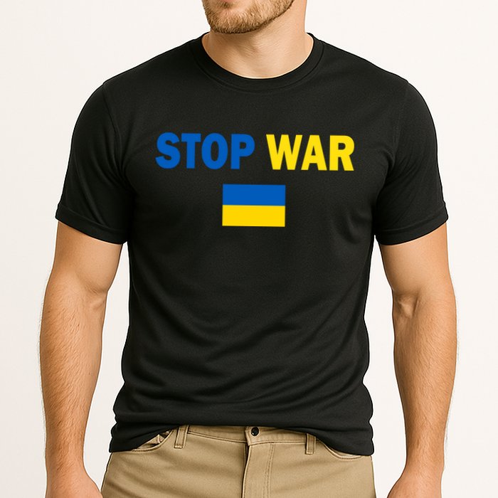 Support Ukraine Flag Stop War Cooling Performance Crew T-Shirt