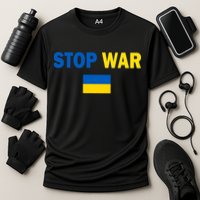 Support Ukraine Flag Stop War Cooling Performance Crew T-Shirt