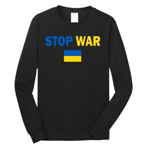 Support Ukraine Flag Stop War Long Sleeve Shirt