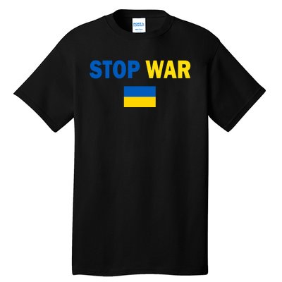 Support Ukraine Flag Stop War Tall T-Shirt