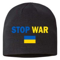 Support Ukraine Flag Stop War Sustainable Beanie