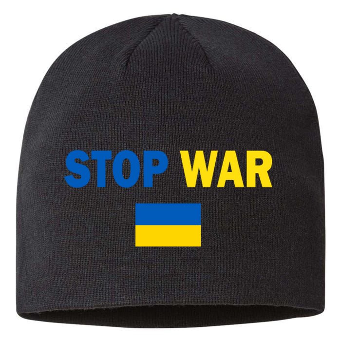 Support Ukraine Flag Stop War Sustainable Beanie