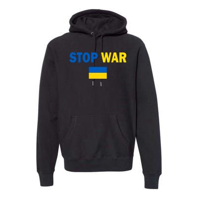 Support Ukraine Flag Stop War Premium Hoodie