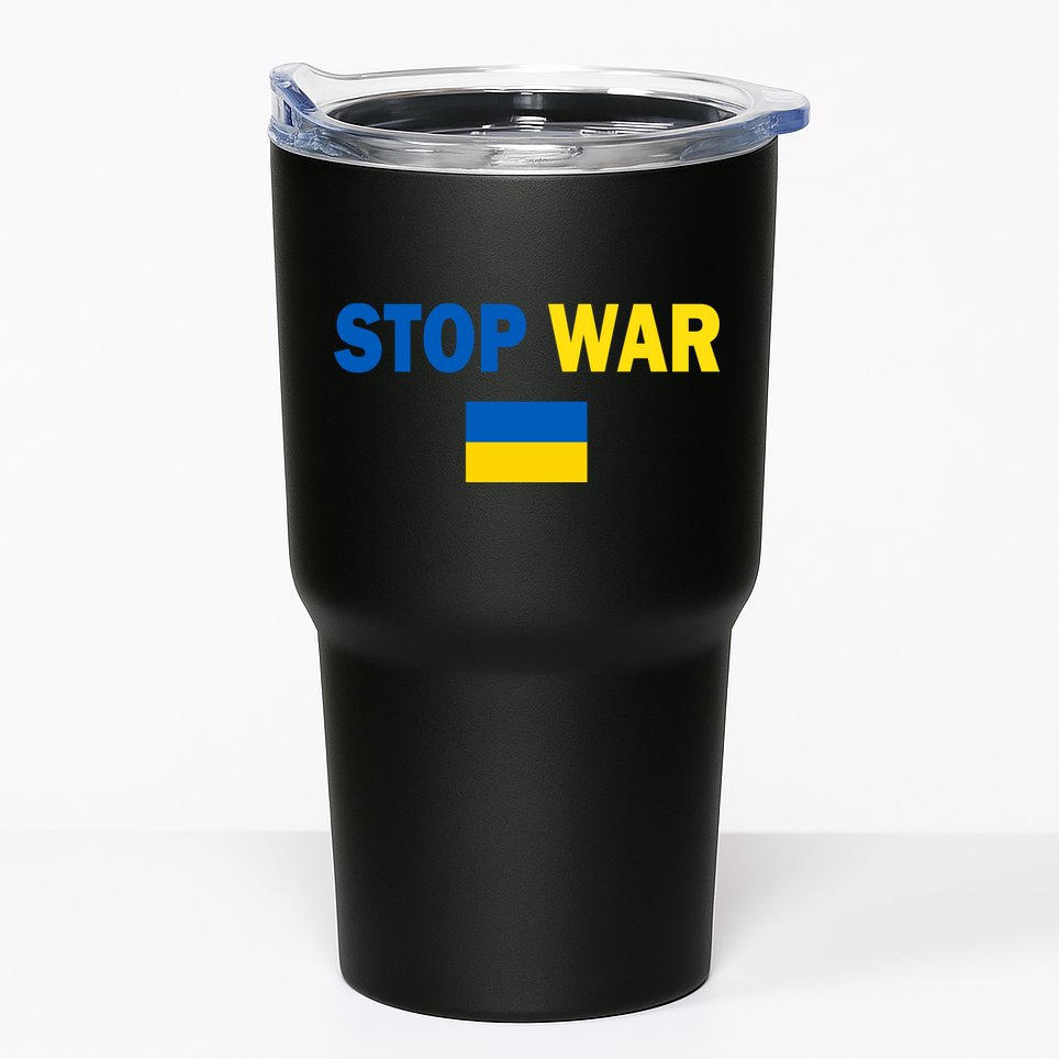 Support Ukraine Flag Stop War Tumbler