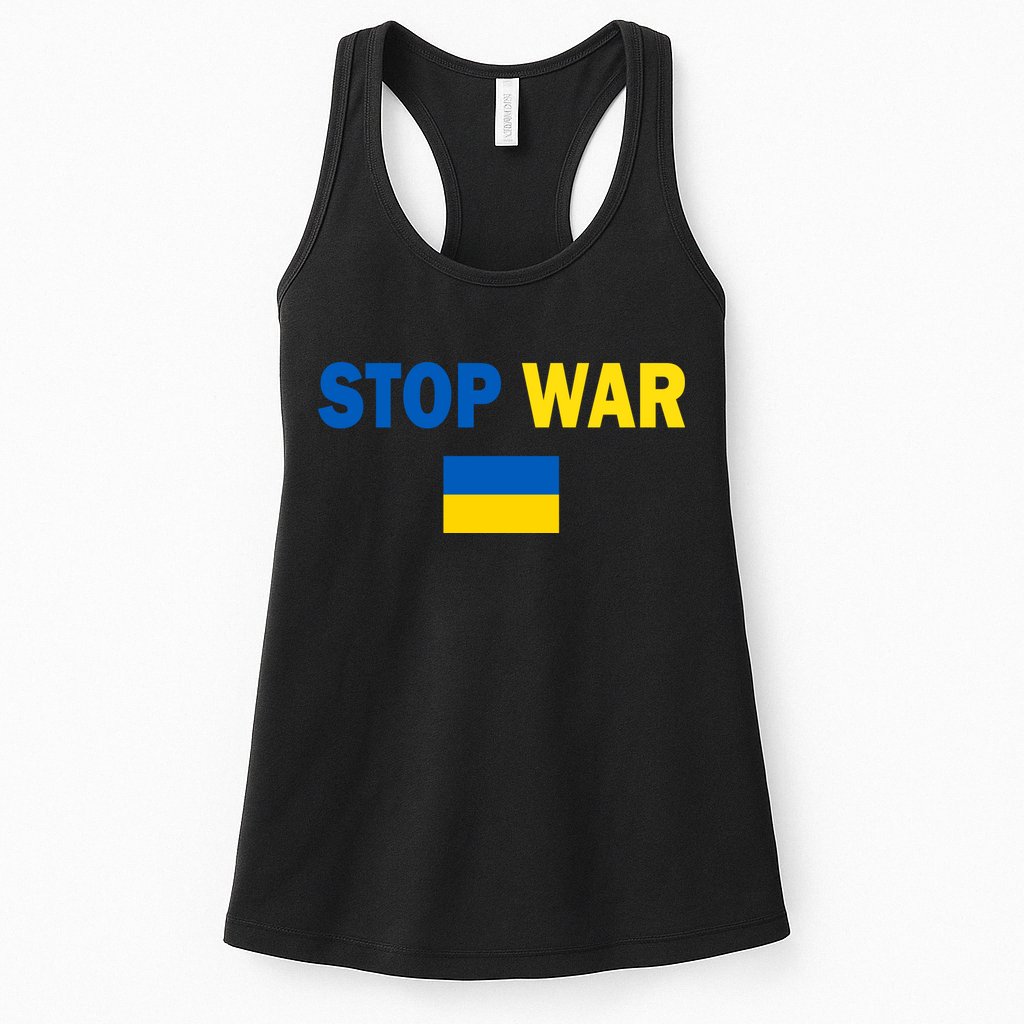 Support Ukraine Flag Stop War Womens Tank Top