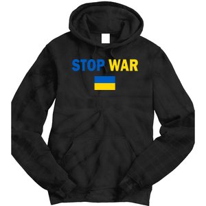 Support Ukraine Flag Stop War Tie Dye Hoodie