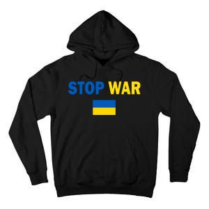 Support Ukraine Flag Stop War Tall Hoodie