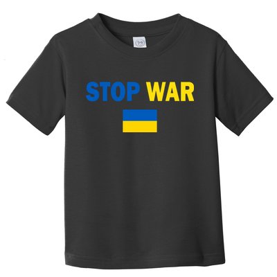 Support Ukraine Flag Stop War Toddler T-Shirt