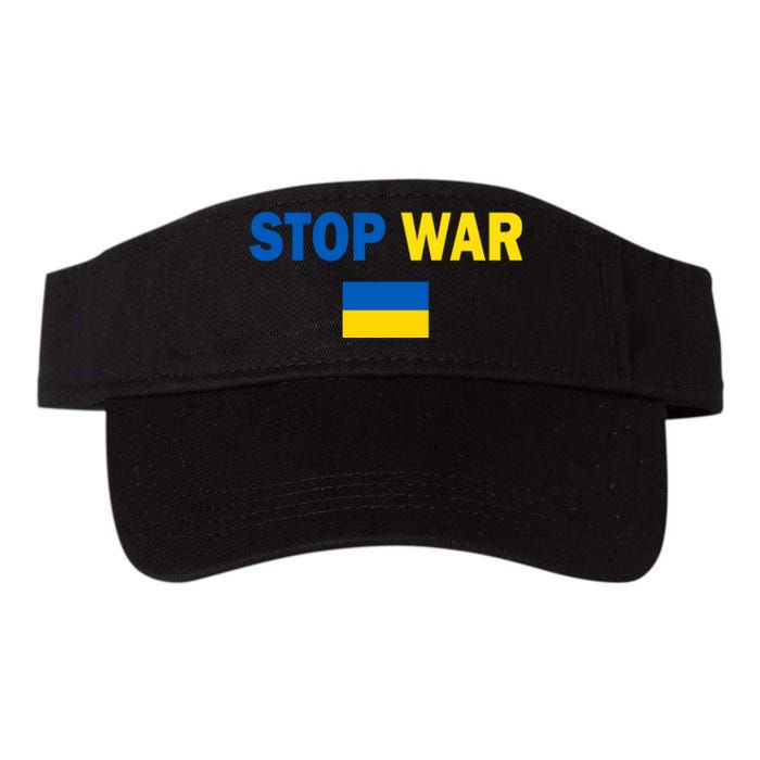 Support Ukraine Flag Stop War Valucap Bio-Washed Visor