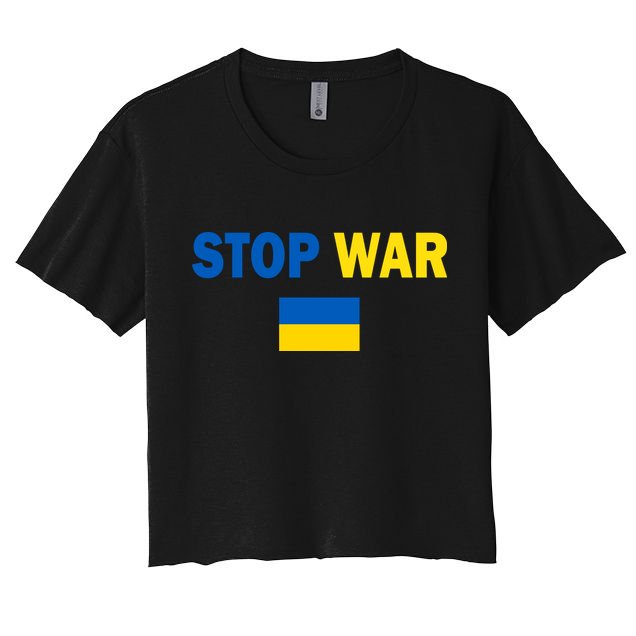 Support Ukraine Flag Stop War Crop Top