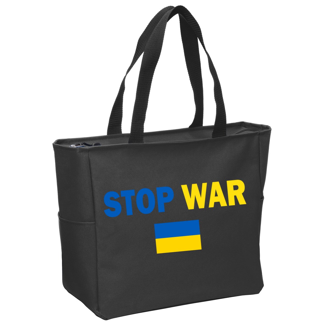 Support Ukraine Flag Stop War Zip Tote Bag