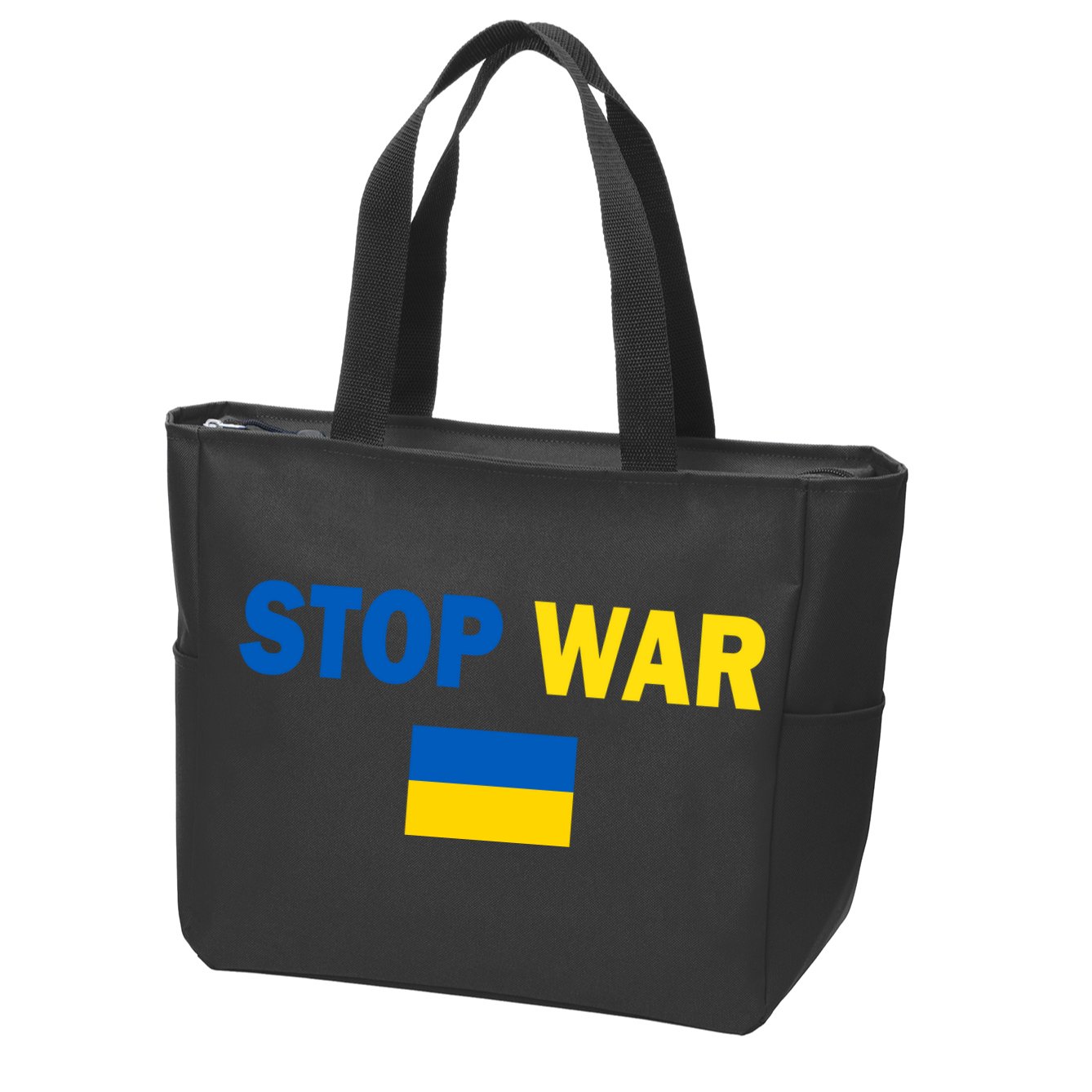 Support Ukraine Flag Stop War Zip Tote Bag