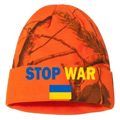 Support Ukraine Flag Stop War Kati Licensed 12" Camo Beanie