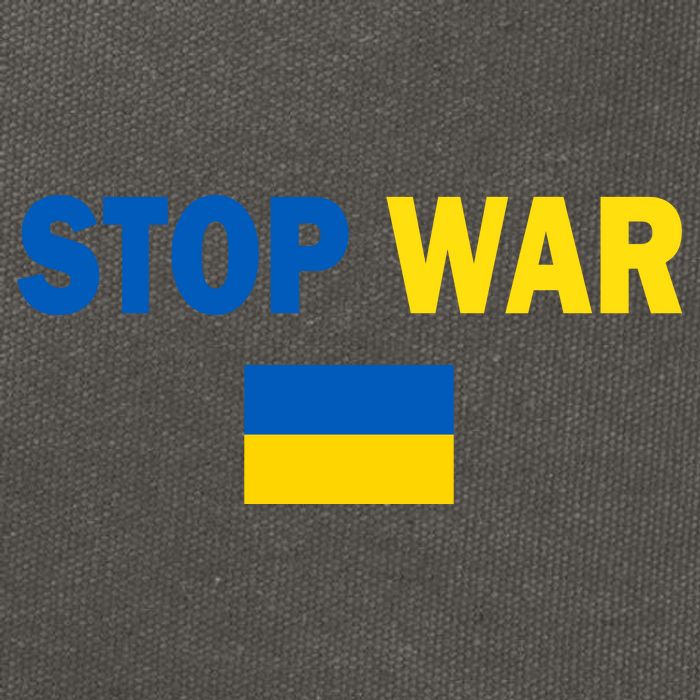 Support Ukraine Flag Stop War Cotton Canvas Backpack
