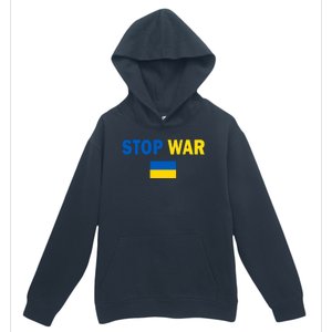 Support Ukraine Flag Stop War Urban Pullover Hoodie