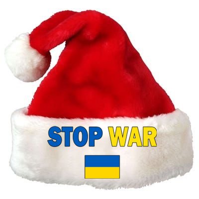 Support Ukraine Flag Stop War Premium Christmas Santa Hat