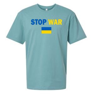 Support Ukraine Flag Stop War Sueded Cloud Jersey T-Shirt