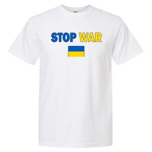 Support Ukraine Flag Stop War Garment-Dyed Heavyweight T-Shirt