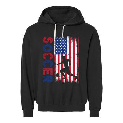 Soccer usa flag for soccer lover Garment-Dyed Fleece Hoodie