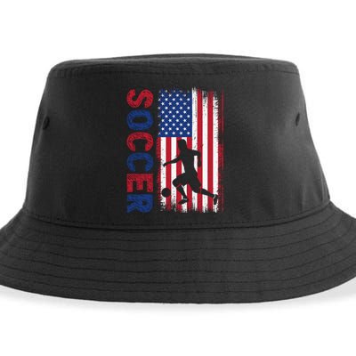 Soccer usa flag for soccer lover Sustainable Bucket Hat