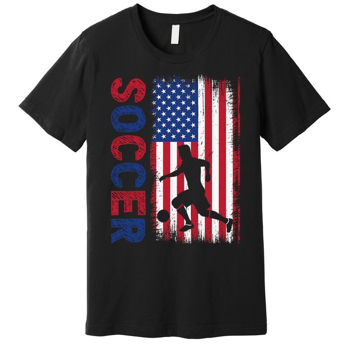 Soccer usa flag for soccer lover Premium T-Shirt