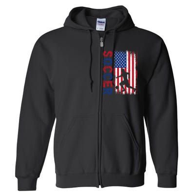 Soccer usa flag for soccer lover Full Zip Hoodie