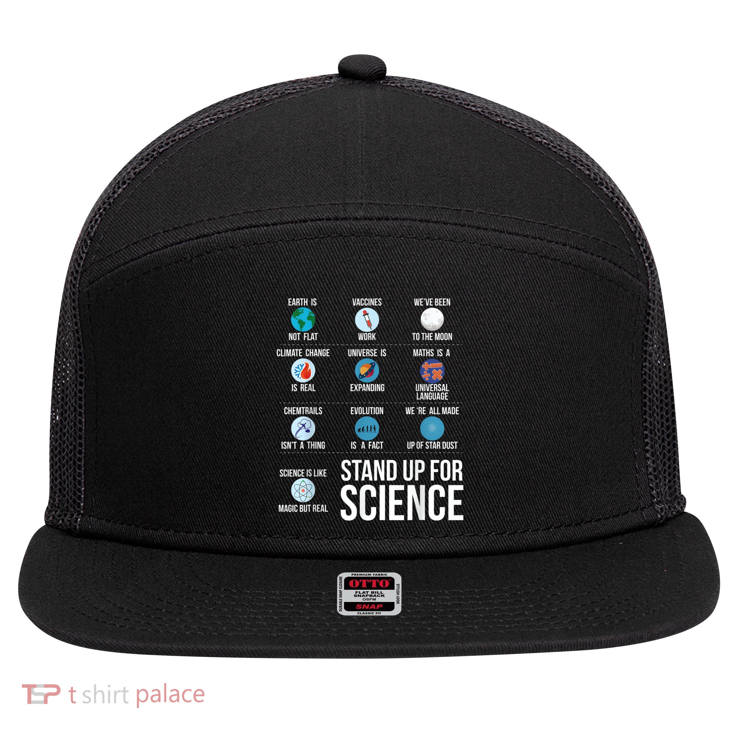 Stand Up For Science 7 Panel Mesh Trucker Snapback Hat