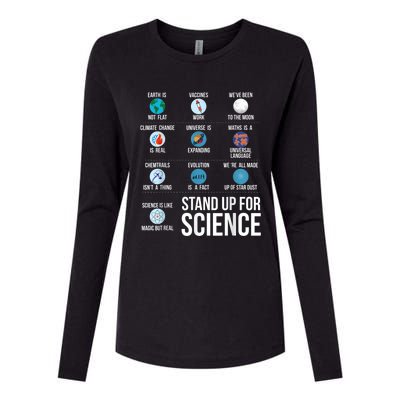 Stand Up For Science Womens Cotton Relaxed Long Sleeve T-Shirt