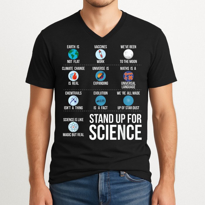 Stand Up For Science V-Neck T-Shirt