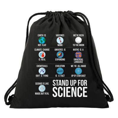 Stand Up For Science Drawstring Bag