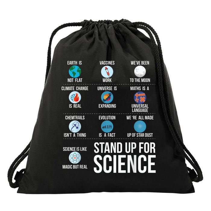 Stand Up For Science Drawstring Bag