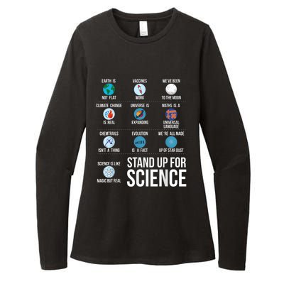 Stand Up For Science Womens CVC Long Sleeve Shirt