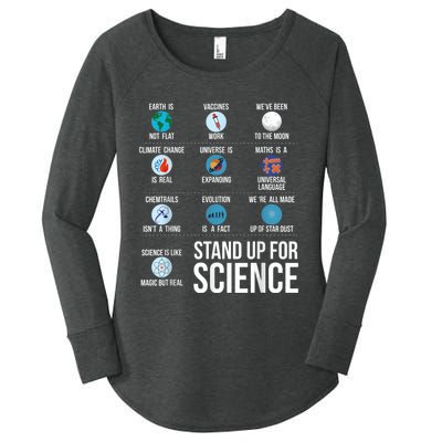 Stand Up For Science Women's Perfect Tri Tunic Long Sleeve Shirt