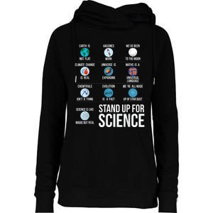 Stand Up For Science Womens Funnel Neck Pullover Hood