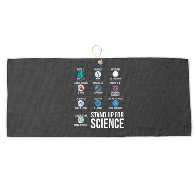 Stand Up For Science Large Microfiber Waffle Golf Towel