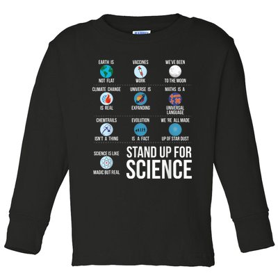 Stand Up For Science Toddler Long Sleeve Shirt