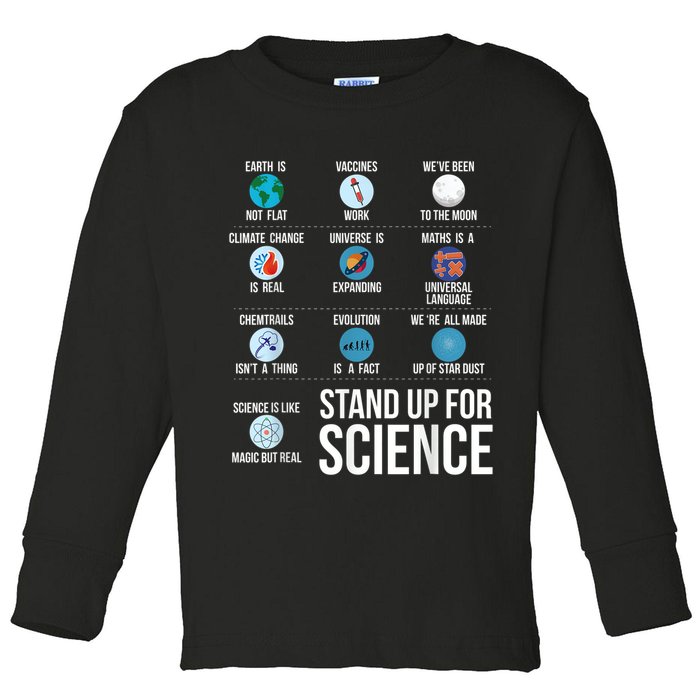 Stand Up For Science Toddler Long Sleeve Shirt