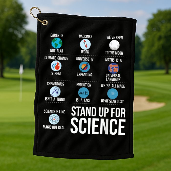 Stand Up For Science Golf Towel