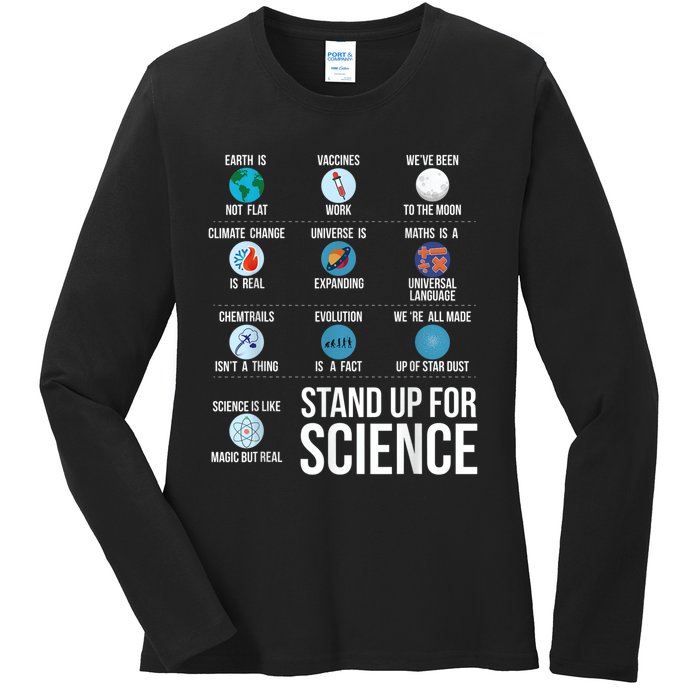 Stand Up For Science Ladies Long Sleeve Shirt