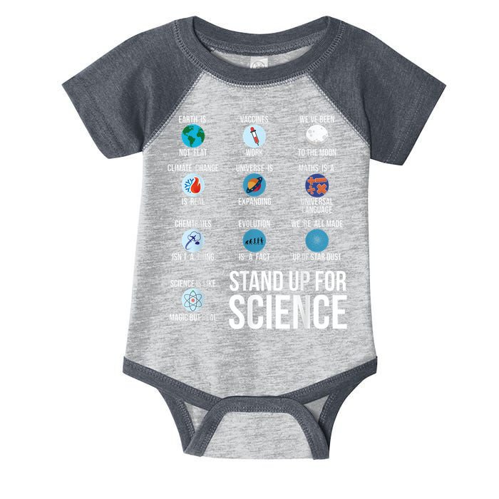 Stand Up For Science Infant Baby Jersey Bodysuit