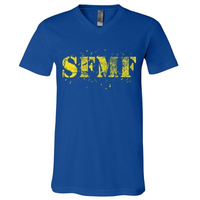 Sfmf Usa Flag Military Motto Weapon Guns America Gift V-Neck T-Shirt