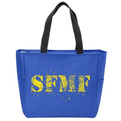 Sfmf Usa Flag Military Motto Weapon Guns America Gift Zip Tote Bag