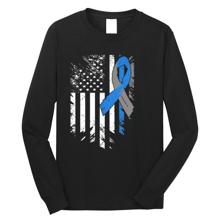 Support USA Flag Diabetes Type 1 Awareness Family Long Sleeve Shirt