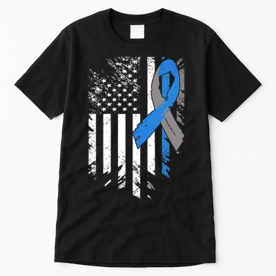 Support USA Flag Diabetes Type 1 Awareness Family Tall T-Shirt