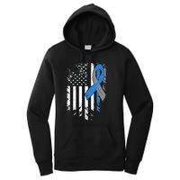 Support USA Flag Diabetes Type 1 Awareness Family Women's Pullover Hoodie